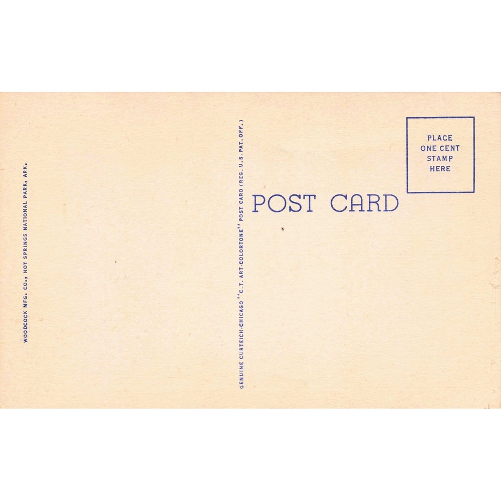 Hot Springs National Park Arkansas Linen Postcard Curt Teich 2A-H1010 c1940s - Picture 2 of 2